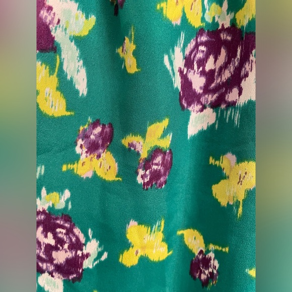 GAP Women Strapless Green Floral Dress Sz-18 - Picture 3 of 9